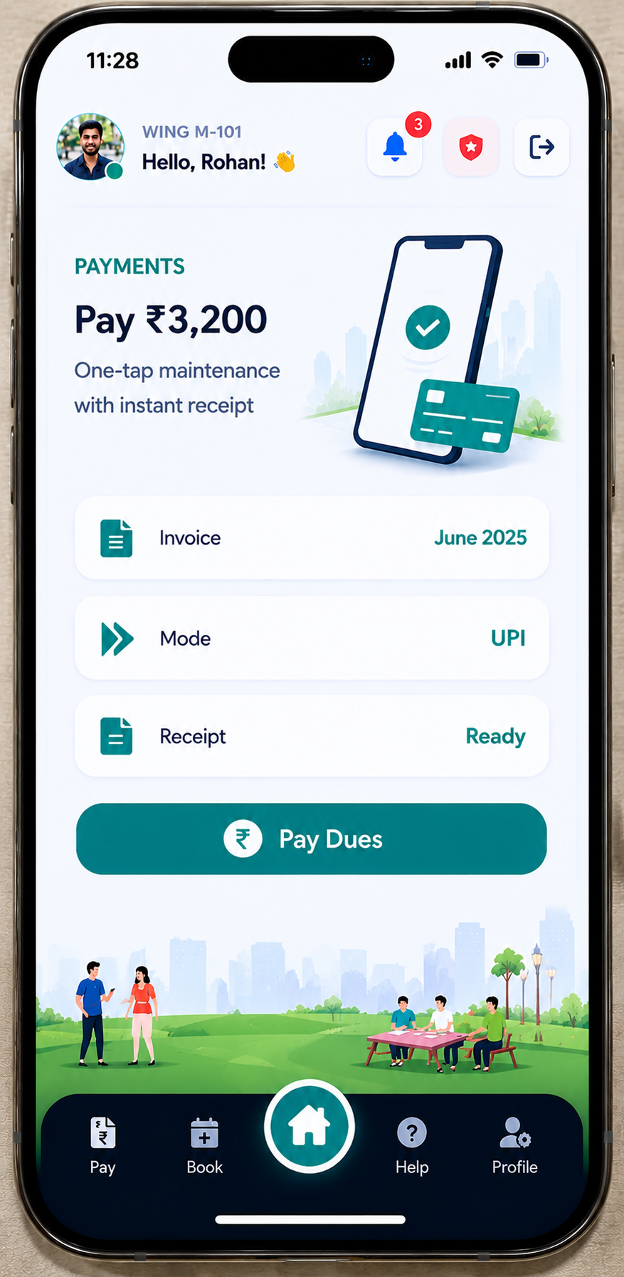 Payment mobile screen